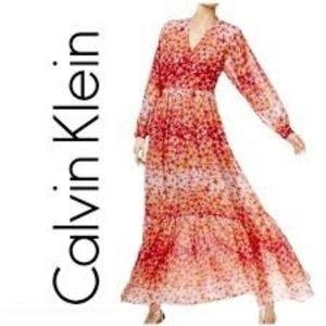 Calvin Klein floral gown